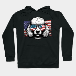 Poodle Patriotic Sunglasses American Flag 4th of July Hoodie